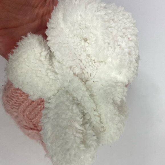 NEW‎ Nordstrom Girls Pink Cable Knit Fleece Lined Mittens Grip New Without Tags - Picture 5 of 8